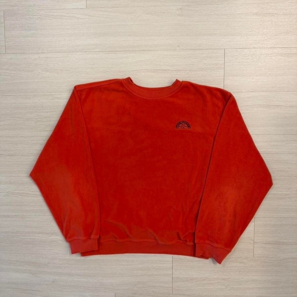 Vintage Pines Country Club Orange Fleece Sweater Men's Size XL